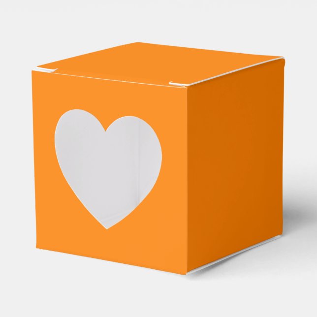 Caixinha De Lembrancinhas Orange Heart Favor Box (Frente)