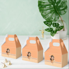 Caixinha De Lembrancinhas Orange Little Princess Ball Favor Box