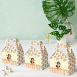 Caixinha De Lembrancinhas Orange Little Princess Ball Favor Box