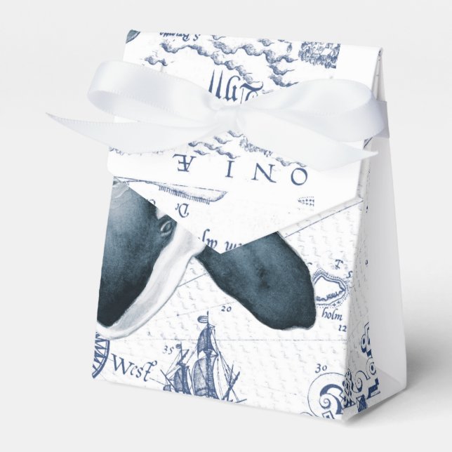 Caixinha De Lembrancinhas Orca Map Blue (Frente)