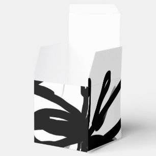 Caixinha De Lembrancinhas Orchid Blanc: Abstrato branco e preto