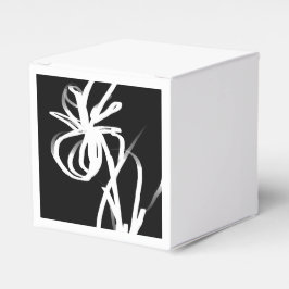Caixinha De Lembrancinhas Orchid Noir: Abstrato preto e branco