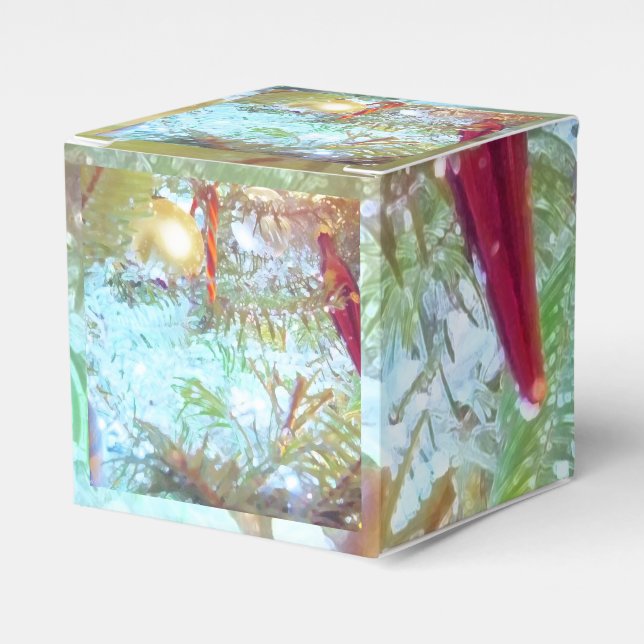 Caixinha De Lembrancinhas Ornamentos de Férias à Luz (Frente)