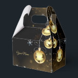 Caixinha De Lembrancinhas Ornamentos de Ouro de Natal Brilhantes Estrelas Ne<br><div class="desc">Os Ornamentos De Ouro De Natal Brilhantes Estavam Em Caixas Pretas De Favor. Único,  bonito,  na moda design. Fácil de ser personalizado. O estilo,  o tamanho e as cores da fonte podem ser alterados. Itens correspondentes disponíveis.</div>