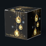Caixinha De Lembrancinhas Ornamentos de Ouro de Natal Brilhantes Estrelas Ne<br><div class="desc">Os Ornamentos De Ouro De Natal Brilhantes Estavam Em Caixas Pretas De Favor. Único,  bonito,  na moda design. Fácil de ser personalizado. O estilo,  o tamanho e as cores da fonte podem ser alterados. Itens correspondentes disponíveis.</div>
