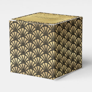 Caixinha De Lembrancinhas Os anos 20 pretos Dourados de Gatsby do art deco
