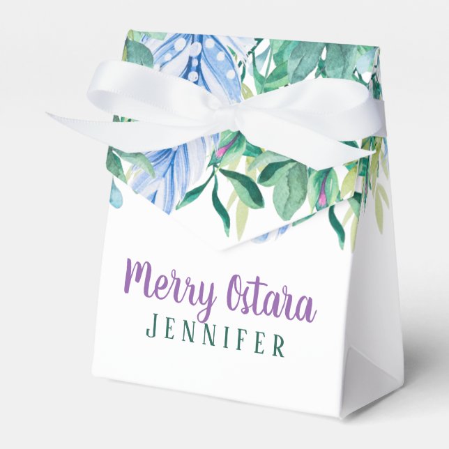 Caixinha De Lembrancinhas Ostara Primavera Greenery Personalizado Equinox (Frente)