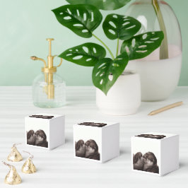 Caixinha De Lembrancinhas Otters Pintados à Mão - Momento Mais Tender Arte S