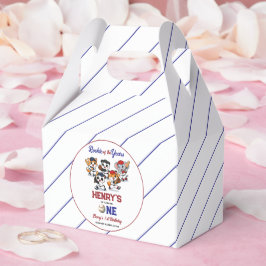 Caixinha De Lembrancinhas Our Little Animals Baseball 1st Birthday Party