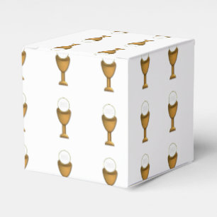 Caixinha De Lembrancinhas Ouro Chalice e Anfitrião - Comunidade Santa