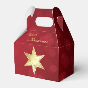 Caixinha De Lembrancinhas Ouro de Natal - Red Bokee