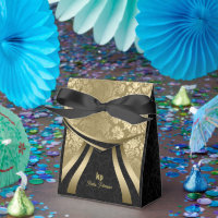 Ouro Preto Damask Linhas Dinâmicas 2 Atraente