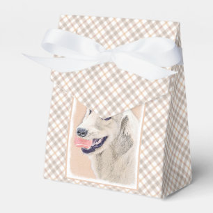 Caixinha De Lembrancinhas Ouro Retriever com Tênis Ball Painting Dog Art