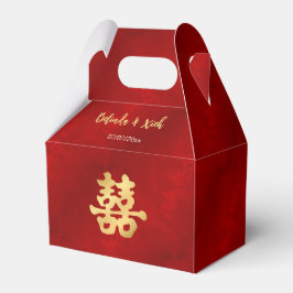 Caixinha De Lembrancinhas Ouro Vermelho | Casamento Chinês
