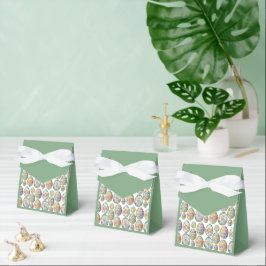 Caixinha De Lembrancinhas Ovos de Páscoa com Padrão Colorido Colorido Verde