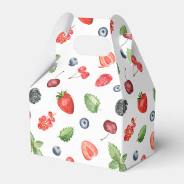 Caixinha De Lembrancinhas Padrão bonito de Berry de Aquarela