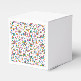 Caixinha De Lembrancinhas Padrão Brilhante do estilo Otomi mexicano