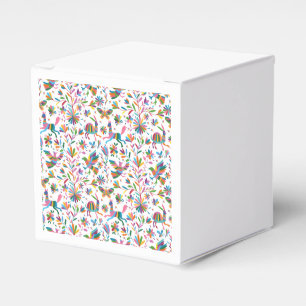Caixinha De Lembrancinhas Padrão Brilhante do estilo Otomi mexicano