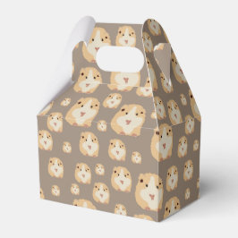 Caixinha De Lembrancinhas Padrão Castanho de Hamster Cute