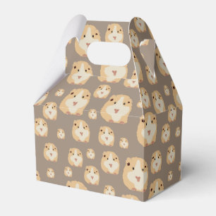 Caixinha De Lembrancinhas Padrão Castanho de Hamster Cute
