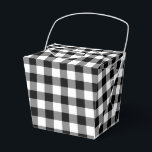 Caixinha De Lembrancinhas Padrão Clássico De Gingham Preto E Branco<br><div class="desc">Caixas De Favoritos Clássicas De Gingham Preto E Branco.</div>