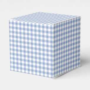 Caixinha De Lembrancinhas Padrão clássico Gingham azul verificado