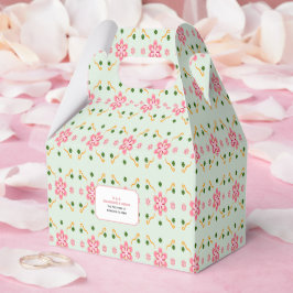 Caixinha De Lembrancinhas Padrão contínuo floral pastel fofo rosa doce
