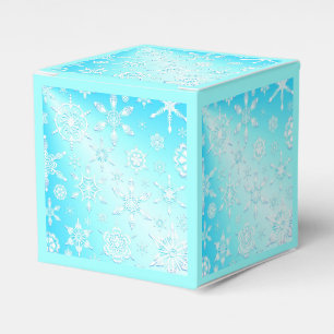 Caixinha De Lembrancinhas Padrão Crystal Snowflakes