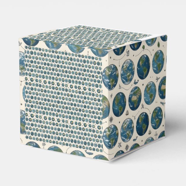 Caixinha De Lembrancinhas Padrão da Terra (Verso)