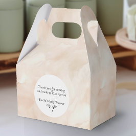 Caixinha De Lembrancinhas Padrão de Aquarela Delicada Simples de bege Modern