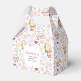 Caixinha De Lembrancinhas Padrão de Aquarela do Balão de Ar Quente