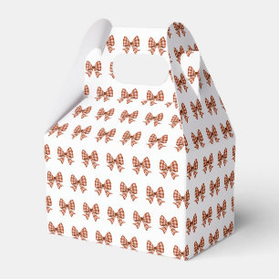 Caixinha De Lembrancinhas Padrão de arco gingham castanho