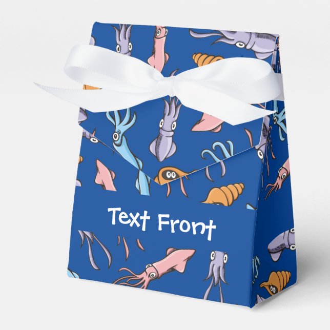 Caixinha De Lembrancinhas Padrão de Cartoons Lulas (Frente)