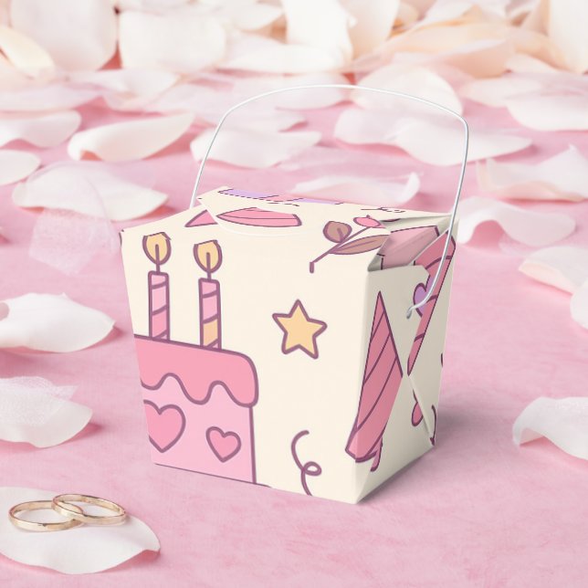 Caixinha De Lembrancinhas Padrão de Celebração da Festa da Princesa Doce (Casamento)