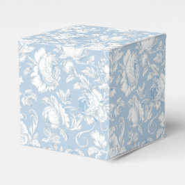 Caixinha De Lembrancinhas Padrão de Chinoiserie Azul e Branco