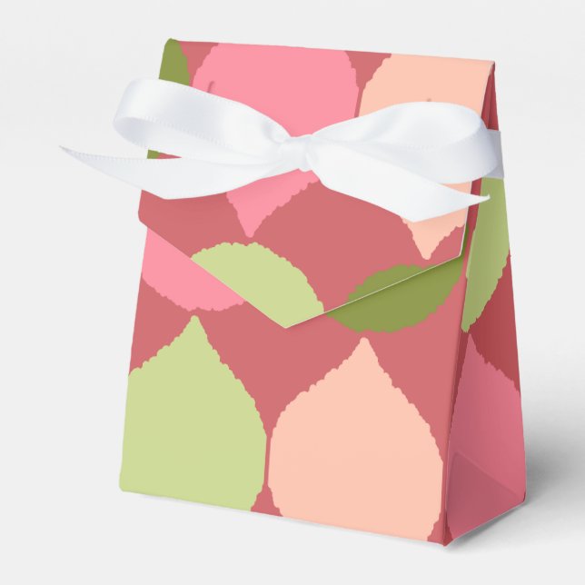 Caixinha De Lembrancinhas Padrão de Círculos do Coletor Geométrico de Ikat V (Frente)