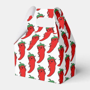 Caixinha De Lembrancinhas Padrão de Desenho de Pimenta Malagueta Kawaii