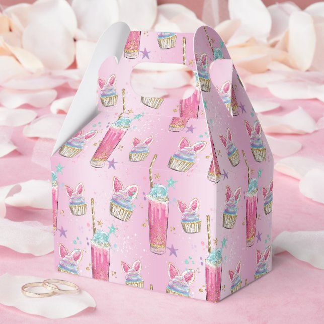 Caixinha De Lembrancinhas Padrão de Doces e Açúcar (Casamento)