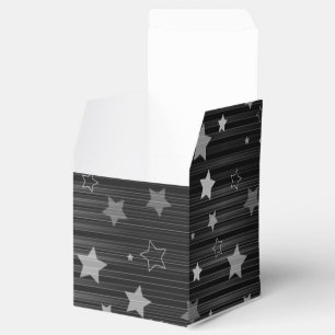 Caixinha De Lembrancinhas Padrão de estrelas pretas