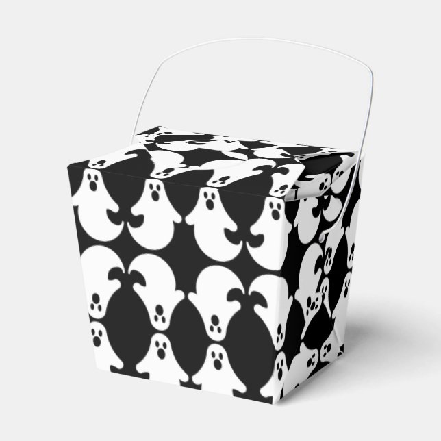 Caixinha De Lembrancinhas Padrão de fantasma espelhado (Frente)