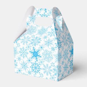 Caixinha De Lembrancinhas Padrão de flocos de neve azul