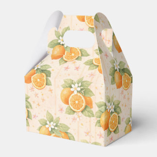 Caixinha De Lembrancinhas Padrão de frutas laranja em aquarela