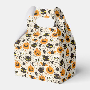 Caixinha De Lembrancinhas Padrão de Halloween Retro Bonito