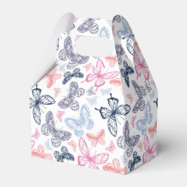 Caixinha De Lembrancinhas Padrão de Ilustração de Borboleta Colorida Bonita