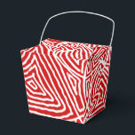 Caixinha De Lembrancinhas Padrão de Impressões Rabiscadas Vermelhas<br><div class="desc">Padrão divertido e selvagem vermelho.</div>