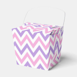 Caixinha De Lembrancinhas Padrão de Linha Geométrica Rosa Simples e Púrpura