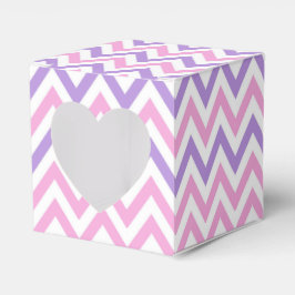 Caixinha De Lembrancinhas Padrão de Linha Geométrica Rosa Simples e Púrpura
