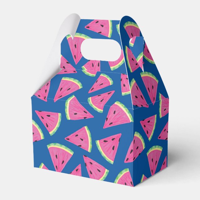 Caixinha De Lembrancinhas Padrão de melancia (Frente)