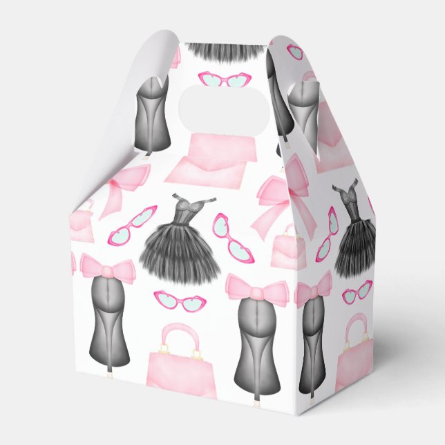 Caixinha De Lembrancinhas Padrão de Moda de Na moda Girly High Heels Chic (Frente)