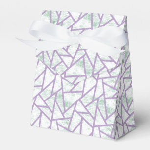 Caixinha De Lembrancinhas Padrão de mosaico verde-lavanda